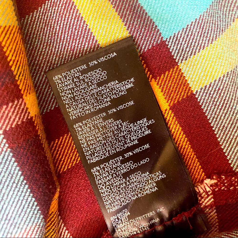 Urban Outfitters Plaid Gingham Mini Skirt [NWOT] - Picture 2 of 7
